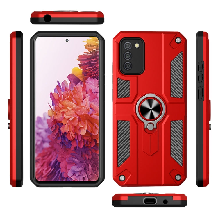 For Samsung Galaxy S20 Carbon Fiber Pattern PC + TPU Protective Case with Ring Holder