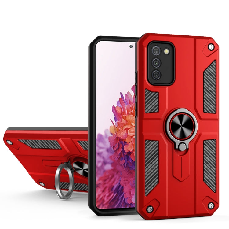 For Samsung Galaxy S20 Carbon Fiber Pattern PC + TPU Protective Case with Ring Holder