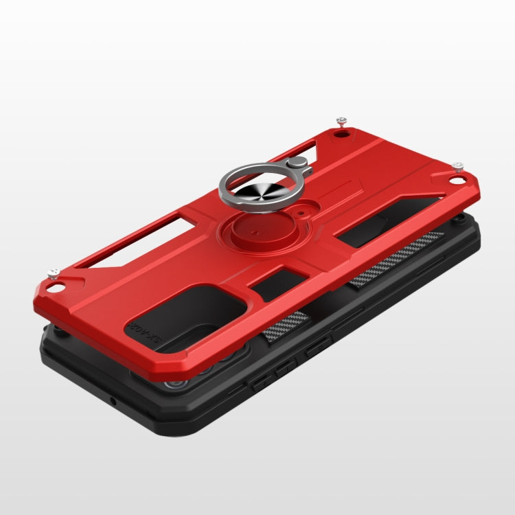 For Samsung Galaxy S20 Carbon Fiber Pattern PC + TPU Protective Case with Ring Holder