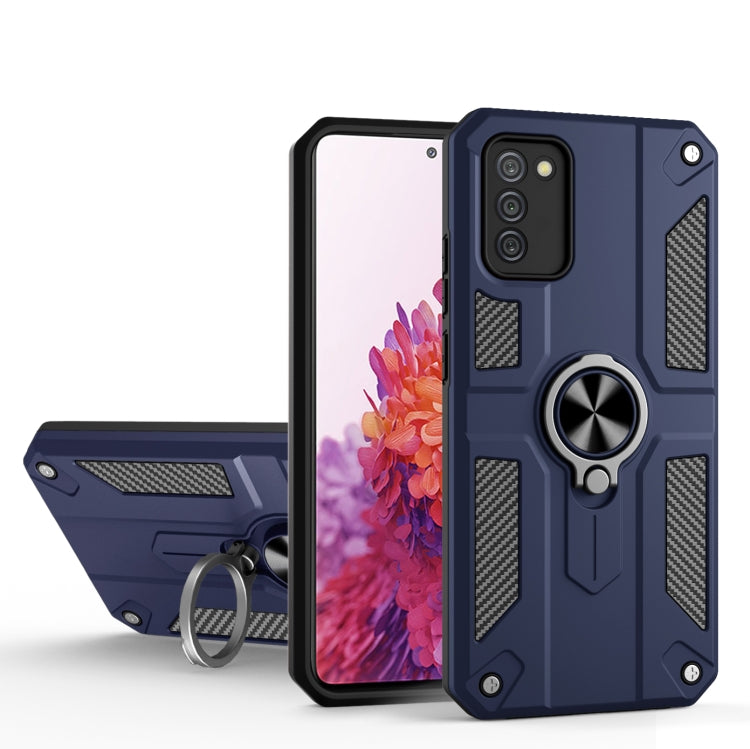 For Samsung Galaxy S20 Carbon Fiber Pattern PC + TPU Protective Case with Ring Holder