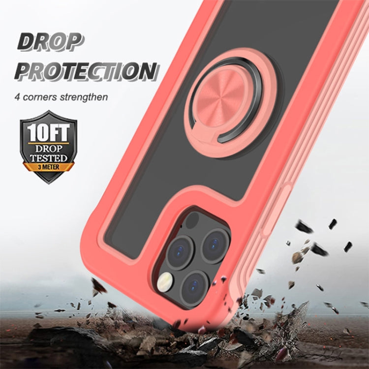 For iPhone 11 Pro Crystal PC + TPU Shockproof Case with 360 Degree Rotating Ring Holder