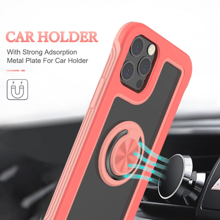 For iPhone 11 Pro Crystal PC + TPU Shockproof Case with 360 Degree Rotating Ring Holder