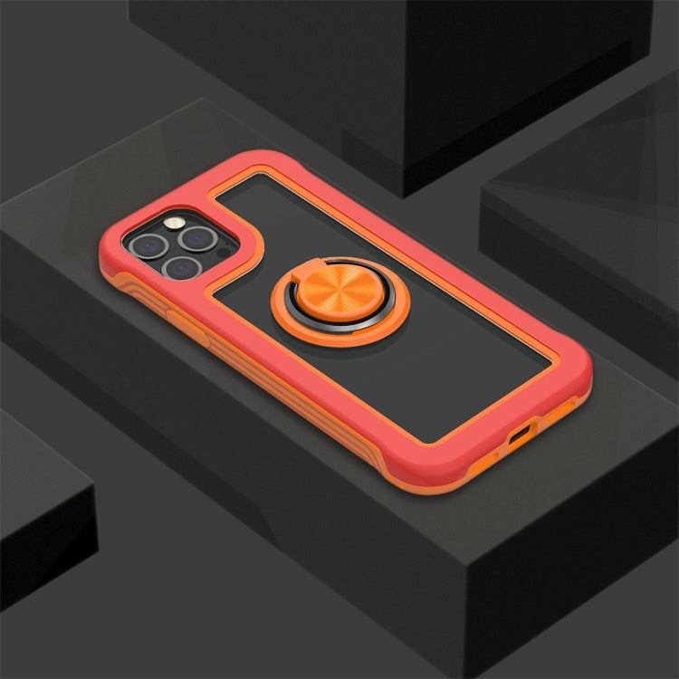 For iPhone 11 Pro Crystal PC + TPU Shockproof Case with 360 Degree Rotating Ring Holder