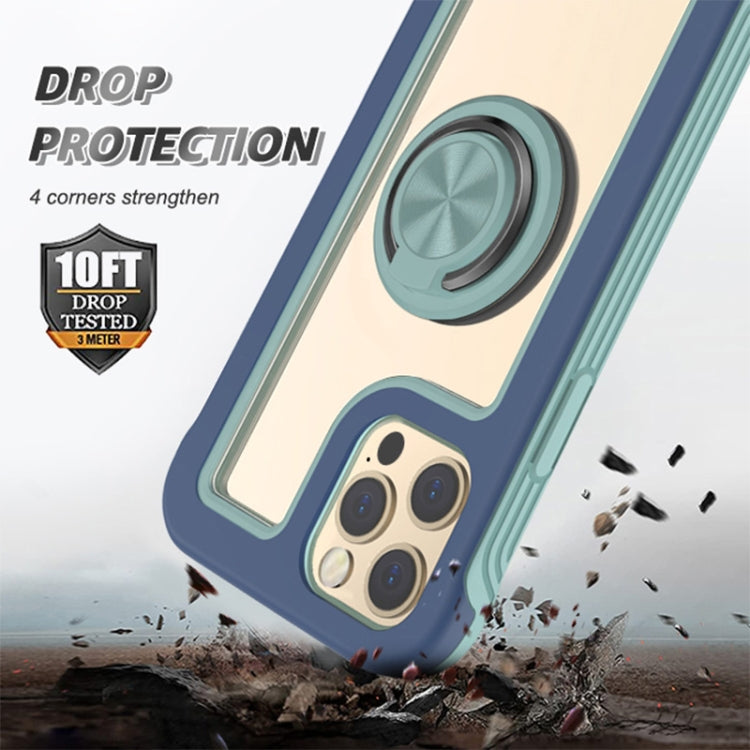 For iPhone 11 Pro Crystal PC + TPU Shockproof Case with 360 Degree Rotating Ring Holder