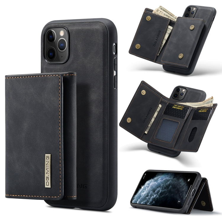 DG.MING M1 Series 3-Fold Multi Card Wallet  Back Cover Shockproof Case with Holder Function For iPhone 11 Pro