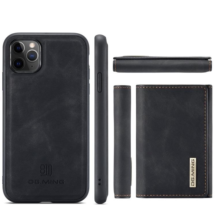 DG.MING M1 Series 3-Fold Multi Card Wallet  Back Cover Shockproof Case with Holder Function For iPhone 11 Pro