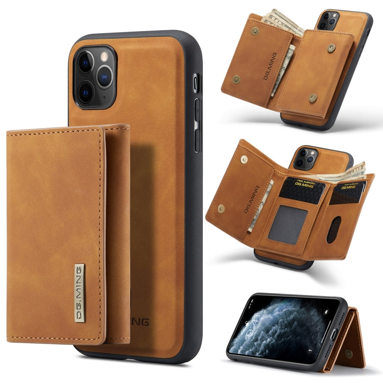 DG.MING M1 Series 3-Fold Multi Card Wallet  Back Cover Shockproof Case with Holder Function For iPhone 11 Pro