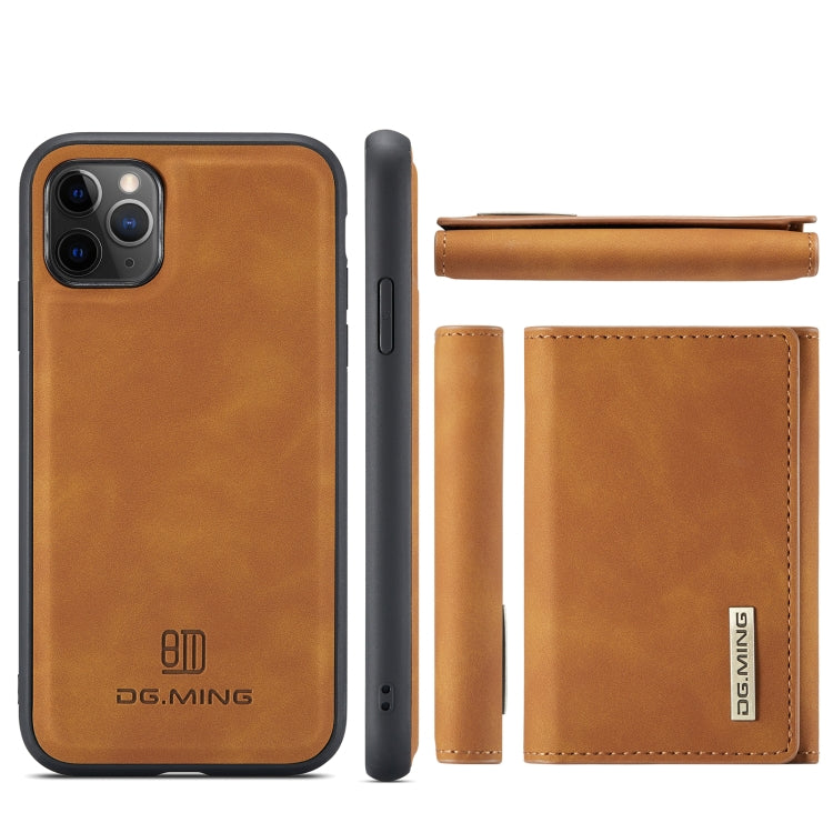 DG.MING M1 Series 3-Fold Multi Card Wallet  Back Cover Shockproof Case with Holder Function For iPhone 11 Pro