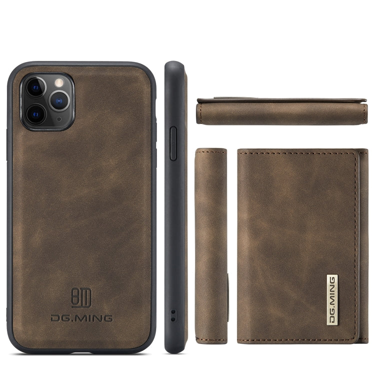 DG.MING M1 Series 3-Fold Multi Card Wallet  Back Cover Shockproof Case with Holder Function For iPhone 11 Pro