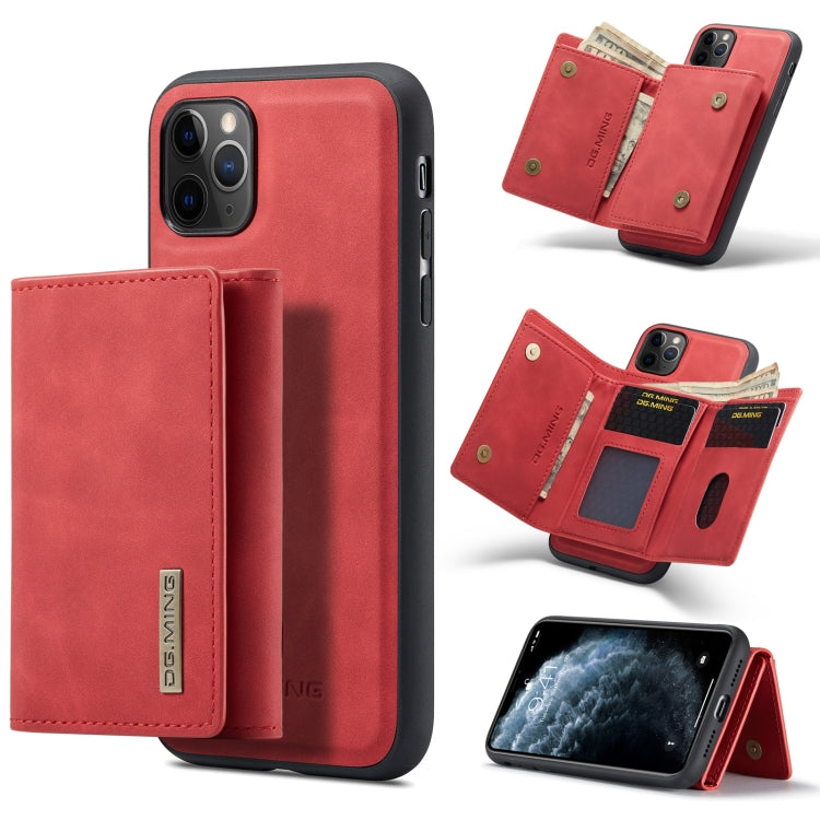 DG.MING M1 Series 3-Fold Multi Card Wallet  Back Cover Shockproof Case with Holder Function For iPhone 11 Pro