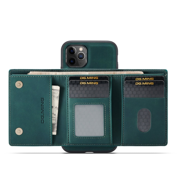 DG.MING M1 Series 3-Fold Multi Card Wallet  Back Cover Shockproof Case with Holder Function For iPhone 11 Pro