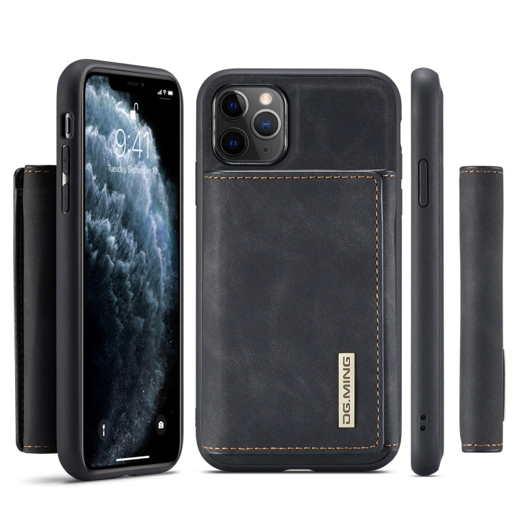 DG.MING M1 Series 3-Fold Multi Card Wallet  Back Cover Shockproof Case with Holder Function For iPhone 11 Pro Max