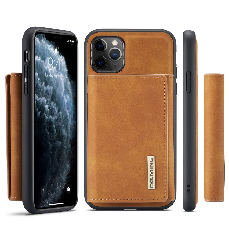DG.MING M1 Series 3-Fold Multi Card Wallet  Back Cover Shockproof Case with Holder Function For iPhone 11 Pro Max