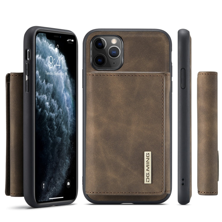 DG.MING M1 Series 3-Fold Multi Card Wallet  Back Cover Shockproof Case with Holder Function For iPhone 11 Pro Max