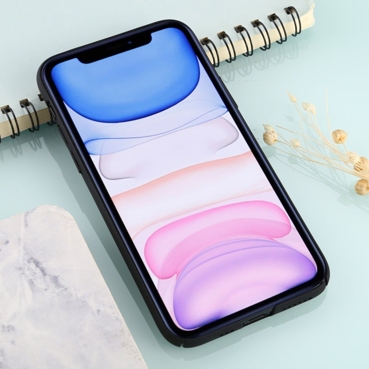 For iPhone 11 Mesh Solid Color Plastic Protective Case