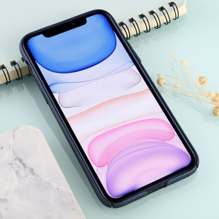 For iPhone 11 Mesh Solid Color Plastic Protective Case