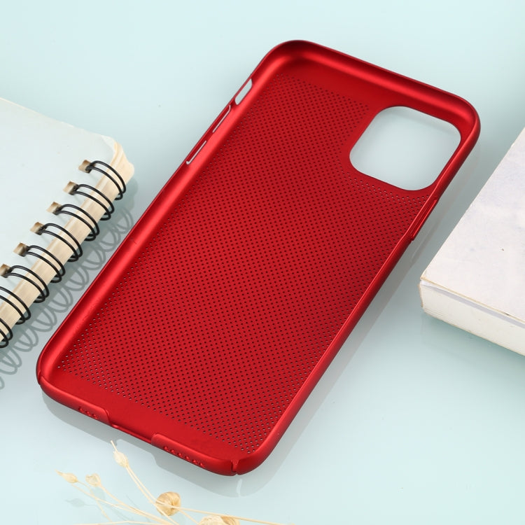 For iPhone 11 Pro Mesh Solid Color Plastic Protective Case