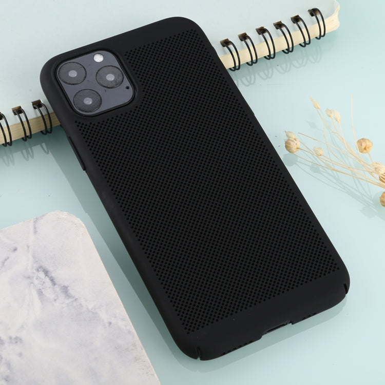For iPhone 11 Pro Mesh Solid Color Plastic Protective Case