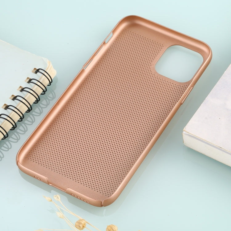 For iPhone 11 Pro Mesh Solid Color Plastic Protective Case