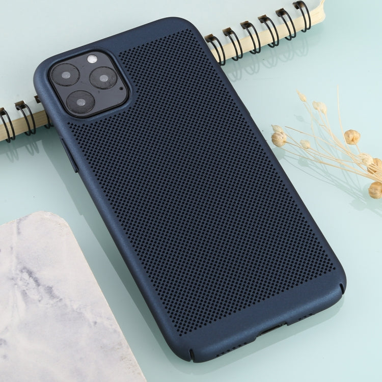 For iPhone 11 Pro Mesh Solid Color Plastic Protective Case