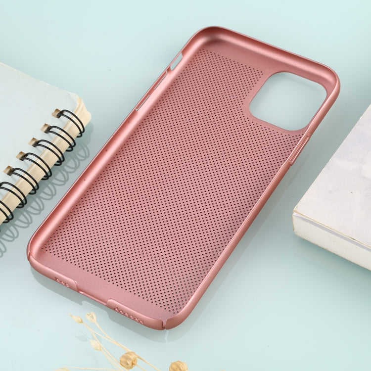 For iPhone 11 Pro Mesh Solid Color Plastic Protective Case