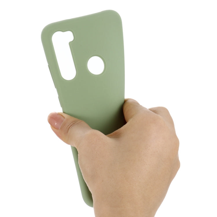For Xiaomi Redmi Note 8 2021 Pure Color Liquid Silicone Shockproof Full Coverage Case