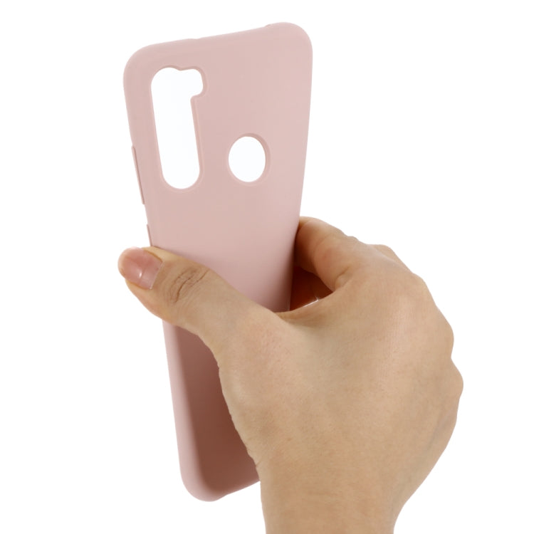 For Xiaomi Redmi Note 8 2021 Pure Color Liquid Silicone Shockproof Full Coverage Case