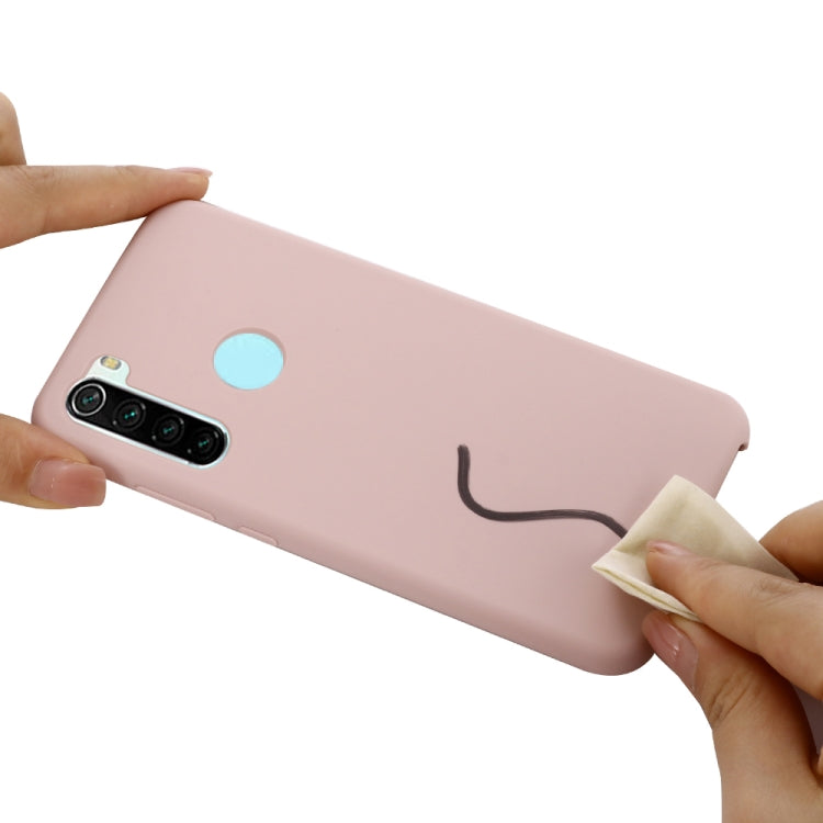 For Xiaomi Redmi Note 8 2021 Pure Color Liquid Silicone Shockproof Full Coverage Case