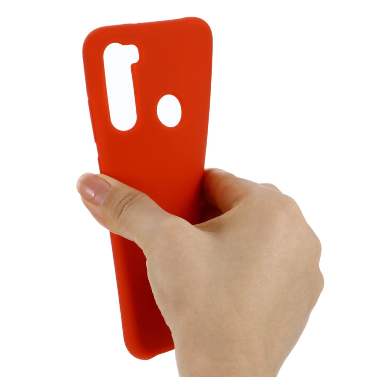 For Xiaomi Redmi Note 8 2021 Pure Color Liquid Silicone Shockproof Full Coverage Case