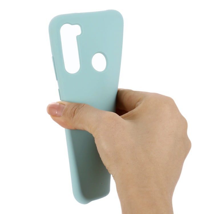 For Xiaomi Redmi Note 8 2021 Pure Color Liquid Silicone Shockproof Full Coverage Case