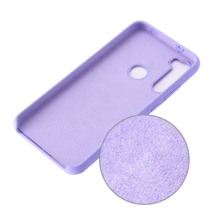 For Xiaomi Redmi Note 8 2021 Pure Color Liquid Silicone Shockproof Full Coverage Case