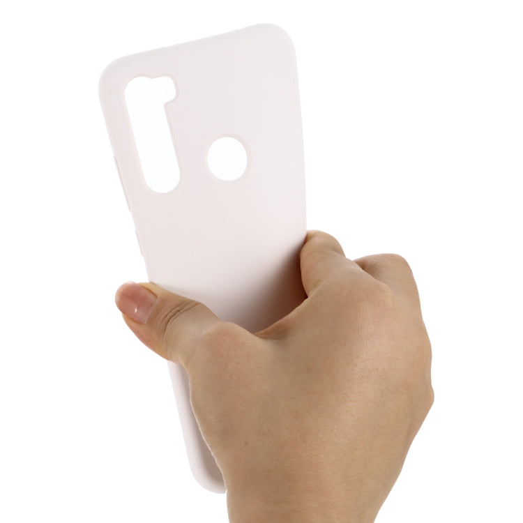 For Xiaomi Redmi Note 8 2021 Pure Color Liquid Silicone Shockproof Full Coverage Case
