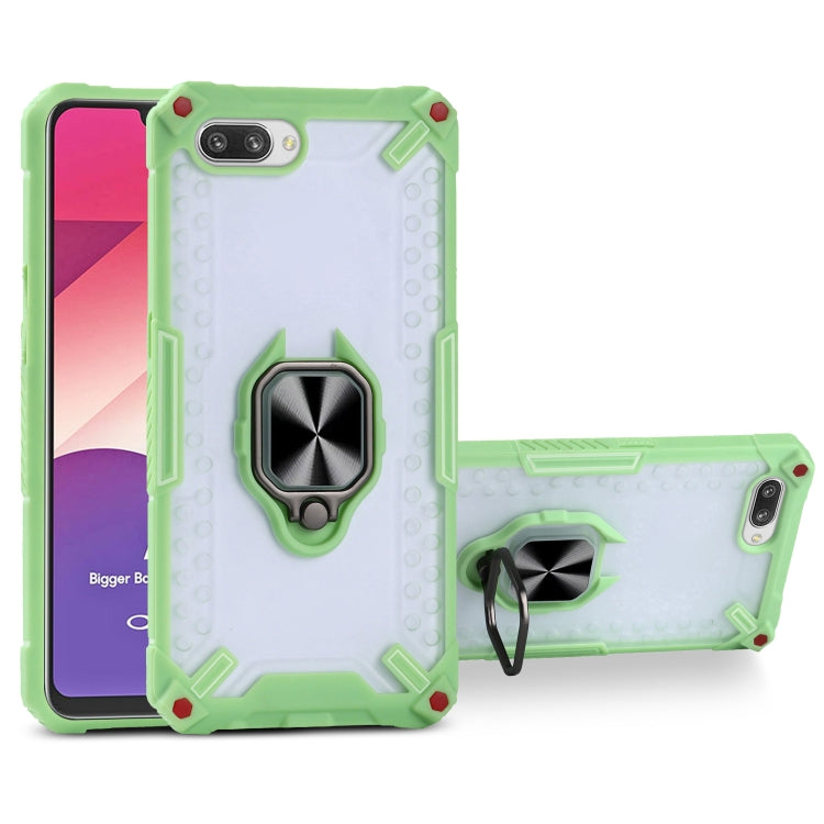 Matte TPU + PC Magnetic Shockproof Case with Ring Holder For OPPO A3s