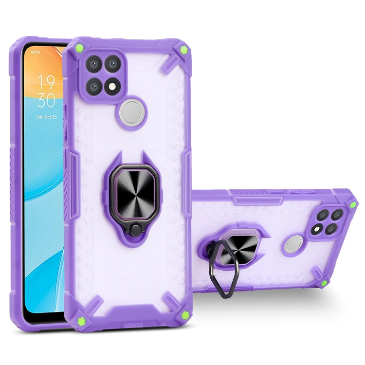 Matte TPU + PC Magnetic Shockproof Case with Ring Holder For OPPO A15