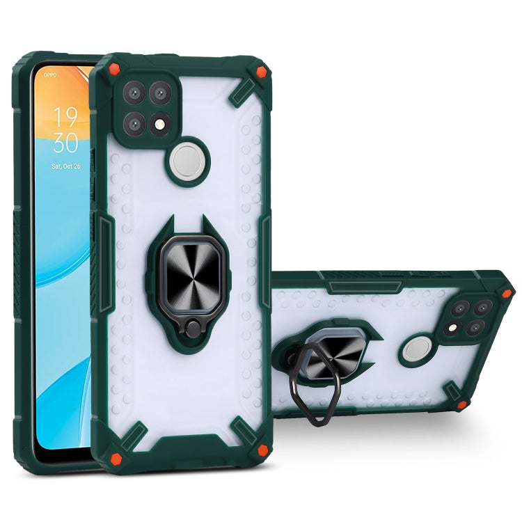 Matte TPU + PC Magnetic Shockproof Case with Ring Holder For OPPO A15