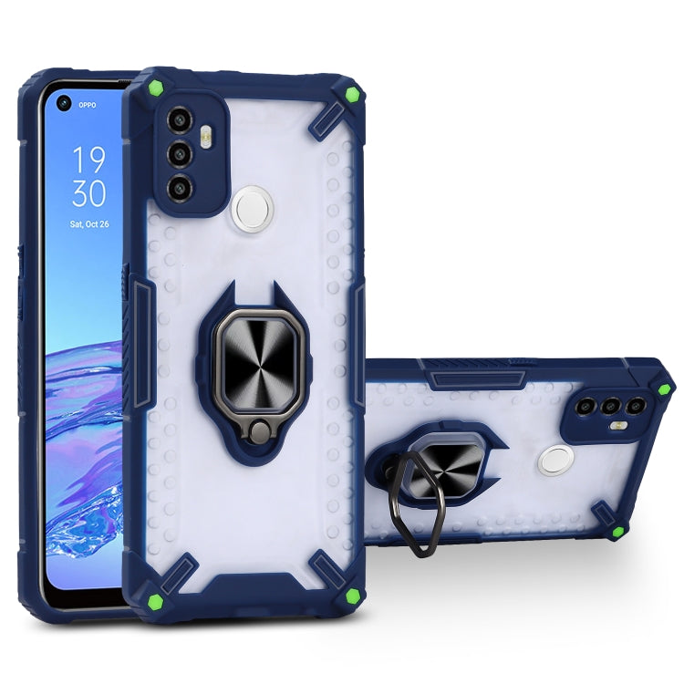 Matte TPU + PC Magnetic Shockproof Case with Ring Holder For OPPO A53