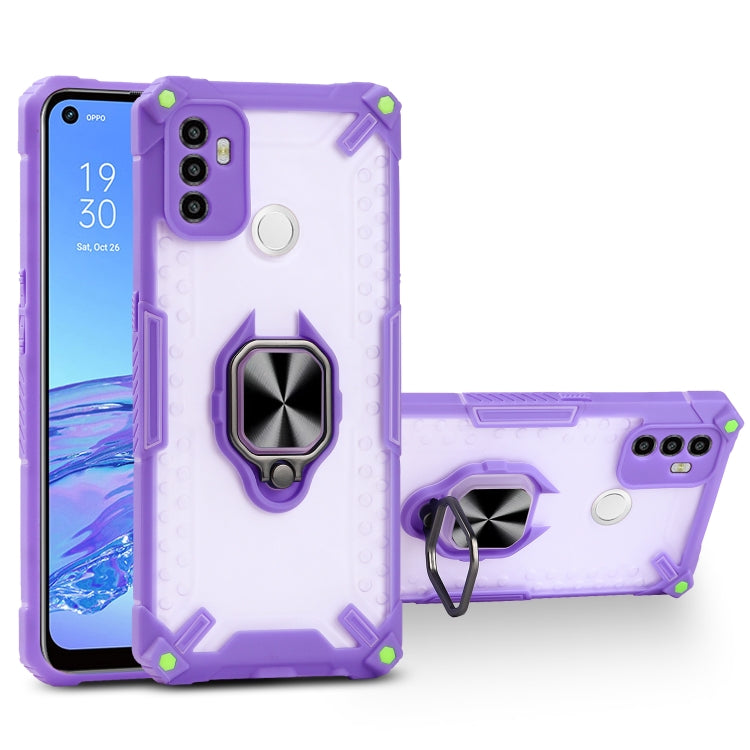 Matte TPU + PC Magnetic Shockproof Case with Ring Holder For OPPO A53