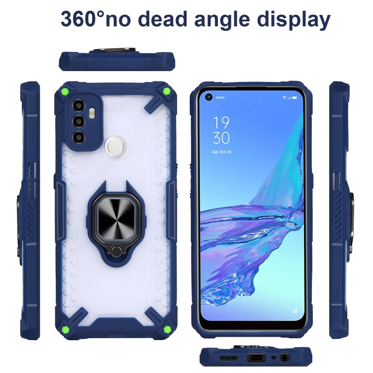 Matte TPU + PC Magnetic Shockproof Case with Ring Holder For OPPO A53