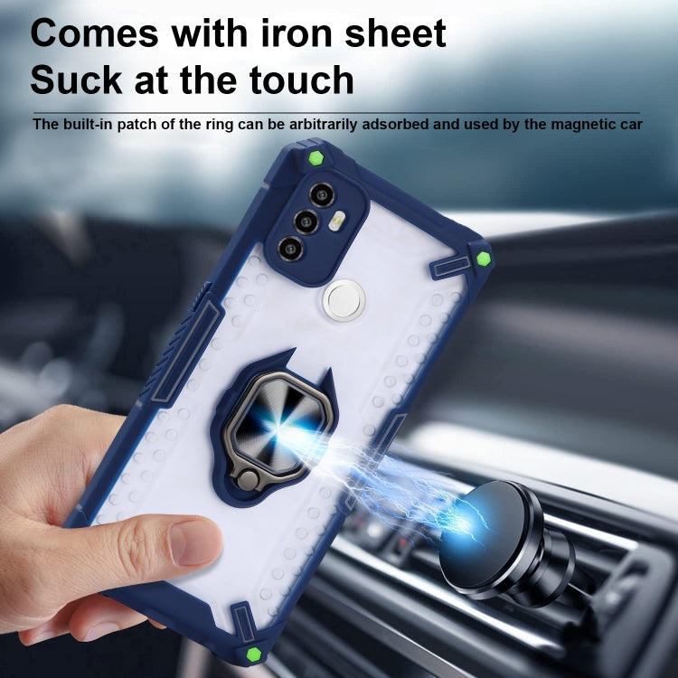 Matte TPU + PC Magnetic Shockproof Case with Ring Holder For OPPO A53