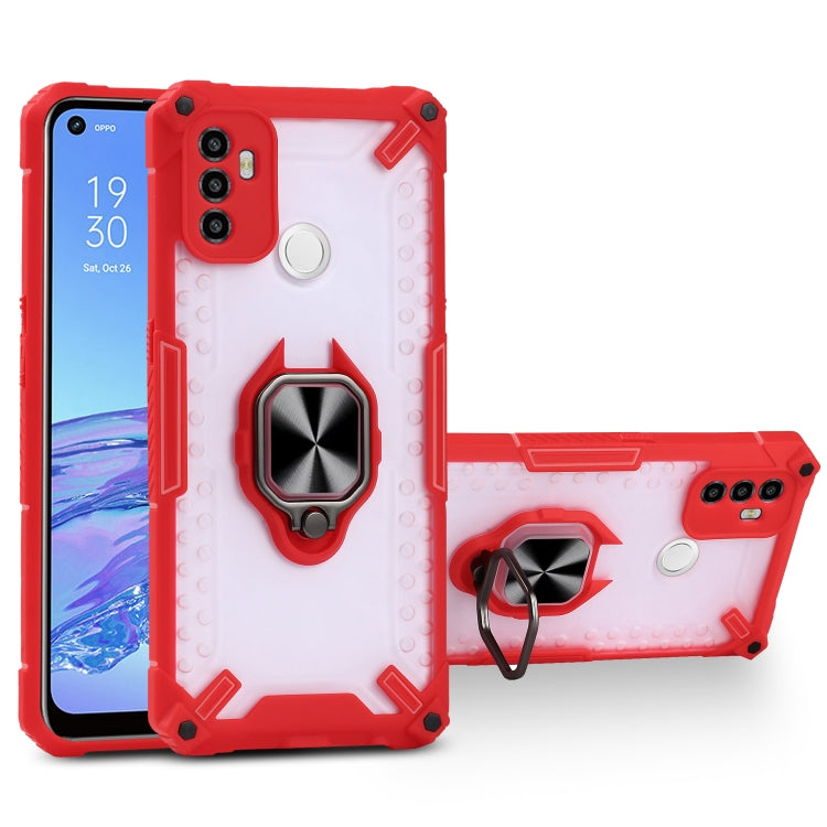 Matte TPU + PC Magnetic Shockproof Case with Ring Holder For OPPO A53