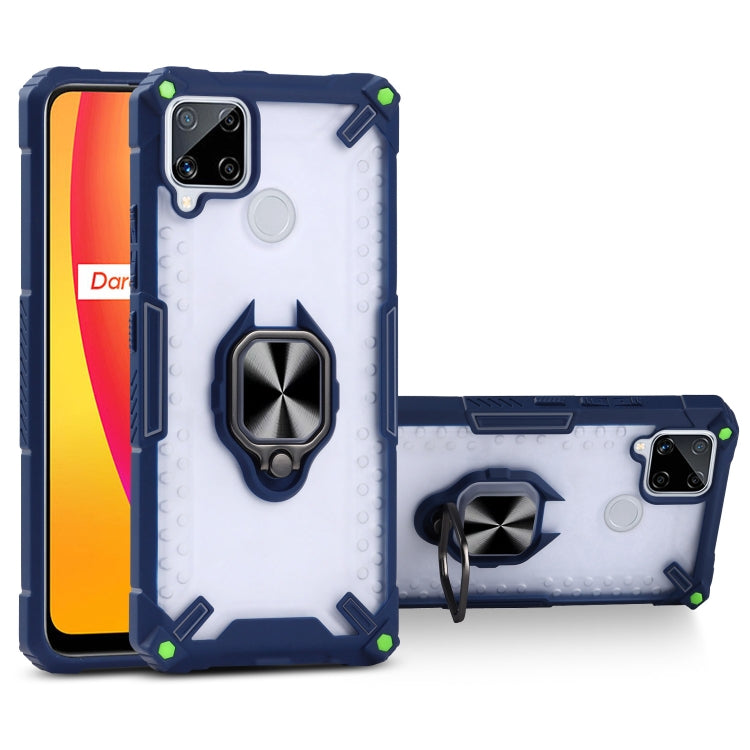 Matte TPU + PC Magnetic Shockproof Case with Ring Holder For OPPO Realme C15