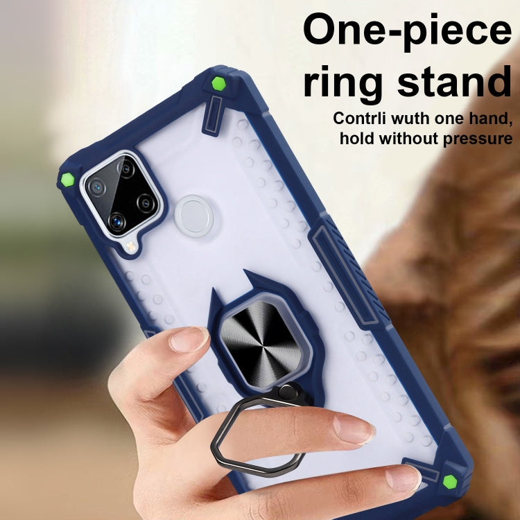 Matte TPU + PC Magnetic Shockproof Case with Ring Holder For OPPO Realme C15