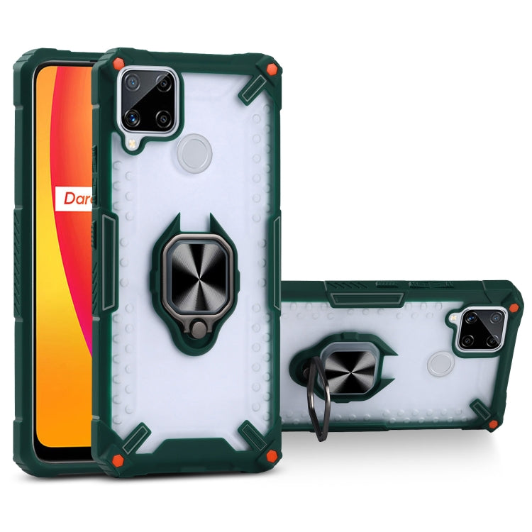 Matte TPU + PC Magnetic Shockproof Case with Ring Holder For OPPO Realme C15