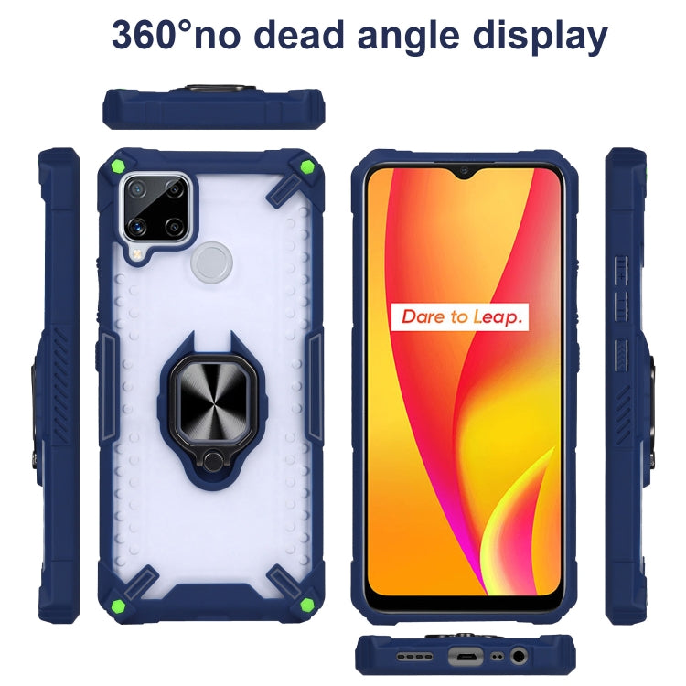 Matte TPU + PC Magnetic Shockproof Case with Ring Holder For OPPO Realme C15