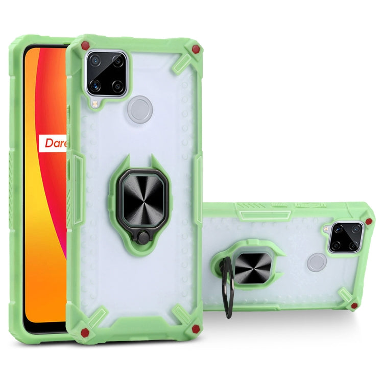 Matte TPU + PC Magnetic Shockproof Case with Ring Holder For OPPO Realme C15