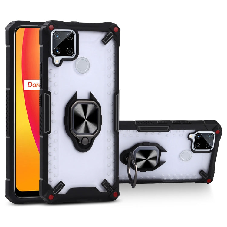 Matte TPU + PC Magnetic Shockproof Case with Ring Holder For OPPO Realme C15