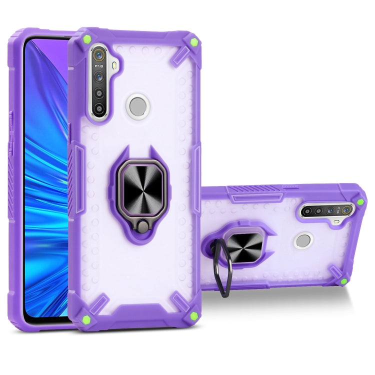 Matte TPU + PC Magnetic Shockproof Case with Ring Holder For OPPO Realme 5