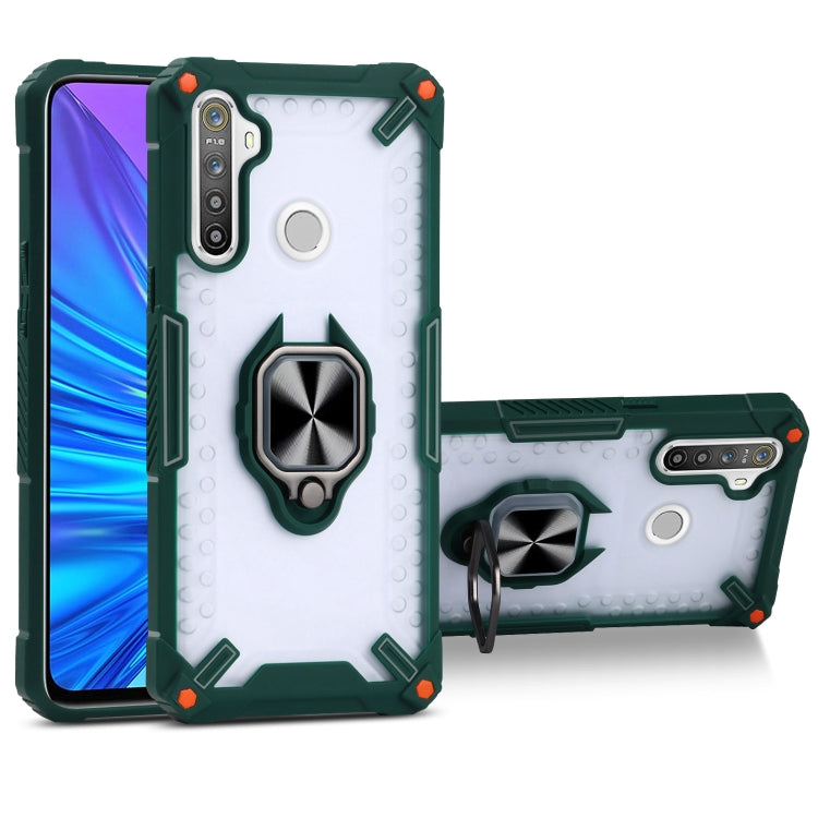 Matte TPU + PC Magnetic Shockproof Case with Ring Holder For OPPO Realme 5