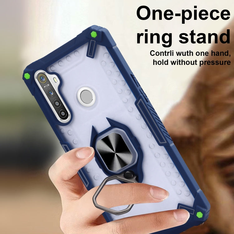 Matte TPU + PC Magnetic Shockproof Case with Ring Holder For OPPO Realme 5
