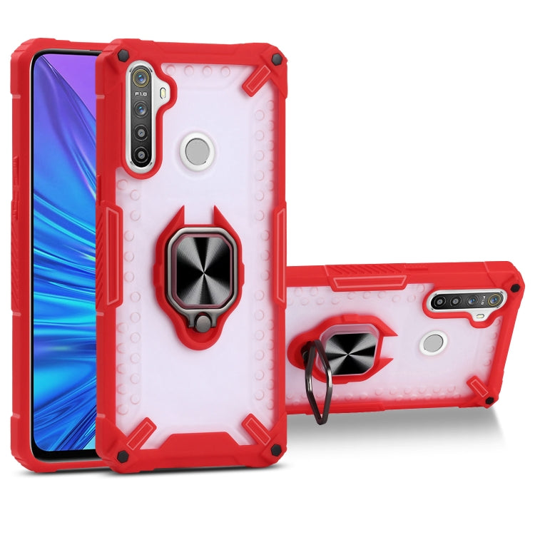 Matte TPU + PC Magnetic Shockproof Case with Ring Holder For OPPO Realme 5